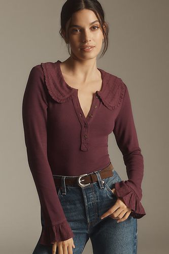 Le Chemisier Boutonné Col Keira par : Édition Manches Longues en taille: XS chez Anthropologie - Pilcro - Modalova