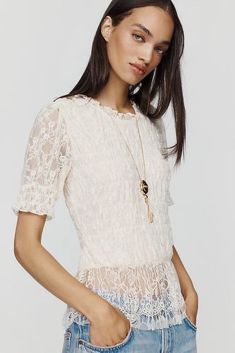Haut péplum en dentelle en taille: 2XS - By Anthropologie - Modalova