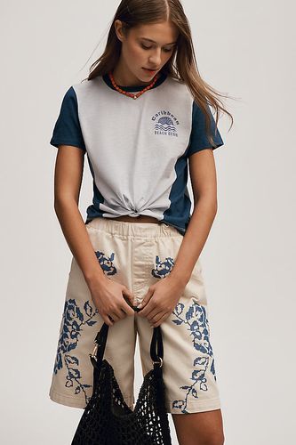 Le T-shirt à manches courtes et col rond en coton-slub Bennie de : Édition Colourblock taille: XS chez Anthropologie - Pilcro - Modalova