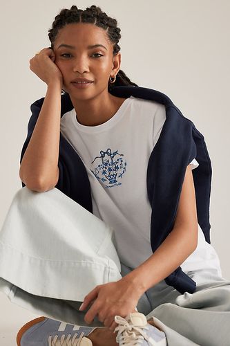 T-shirt Flower Basket en White taille: Uk 10 chez Anthropologie - Damson Madder - Modalova