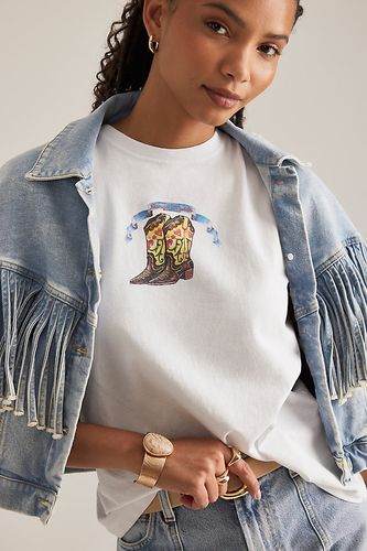 T-shirt de cowboy en White taille: Uk 10 chez Anthropologie - Damson Madder - Modalova