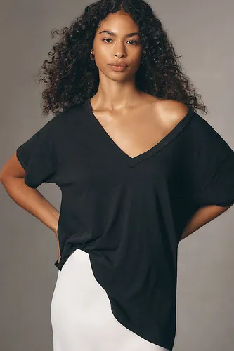 Le T-shirt en coton-slub parfait et surdimensionné Jordyn par : Édition col en V en taille: XS chez Anthropologie - Pilcro - Modalova