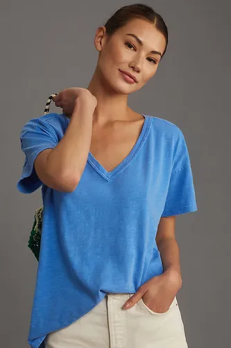 Le T-shirt en coton-slub parfait et surdimensionné Jordyn par : Édition col en V en taille: XS chez Anthropologie - Pilcro - Modalova