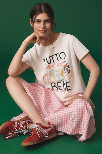 SimplyExtraJordanary x Anthropologie Tutto Bene Graphic T-Shirt par en White taille: XS - Maeve - Modalova