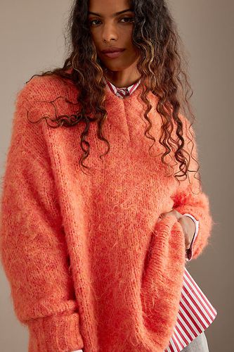 Pull Edie Col V Haut en Orange taille: S chez - Anthropologie - Modalova