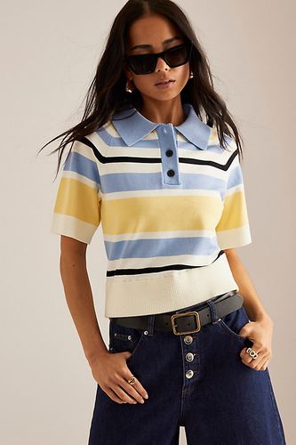 Emmet Stripe Knit Polo Top taille: Uk 12 chez Anthropologie - ALIGNE - Modalova