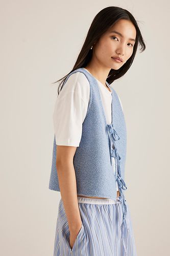 Gilet en Maille Noué Devant Isla en Blue taille: S chez Anthropologie - ALIGNE - Modalova