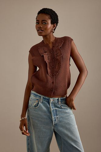 Gilet en tricot à volants en taille: XL chez Anthropologie - Maeve - Modalova