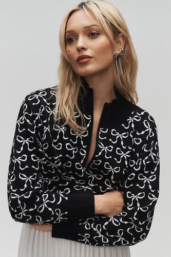 Pull à col montant zippé en Black taille: XS chez Anthropologie - Maeve - Modalova