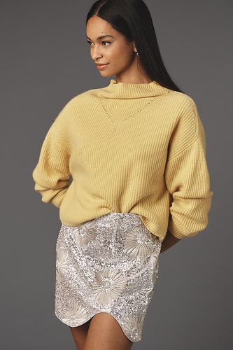 Le Pull Enza Côtelé en Cachemire: Édition Manches Longues Raccourcie par en Yellow taille: S - By Anthropologie - Modalova