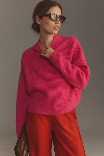 Le Pull Enza Côtelé en Cachemire: Édition Manches Longues Raccourcie par en Pink taille: XS - By Anthropologie - Modalova