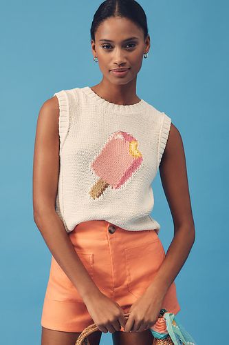 Débardeur en Maille Icône Mélange Lin en White taille: M chez Anthropologie - Maeve - Modalova