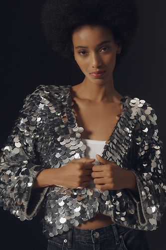 Cardigan Boxy à Paillettes en taille: S chez Anthropologie - Pilcro - Modalova