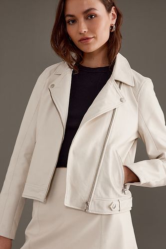 Veste en cuir Katie u00a0 en Beige taille: Uk 6 chez Anthropologie - Selected Femme - Modalova