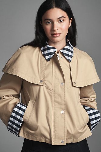 Veste Cape Garniture Vichy en Beige taille: S chez Anthropologie - Avec Les Filles - Modalova