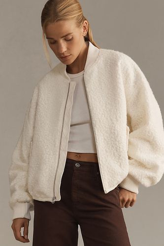 Veste Bomber en Polaire Teddy à Manches Froncées en taille: XS - By Anthropologie - Modalova