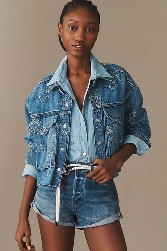 Veste en Denim Utilitaire Brodée en , taille: L chez Anthropologie - Pilcro - Modalova