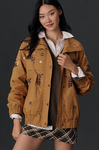 Veste Bomber Surdimensionnée Perlée Par Anthropologie par en taille: 2XS - By Anthropologie - Modalova