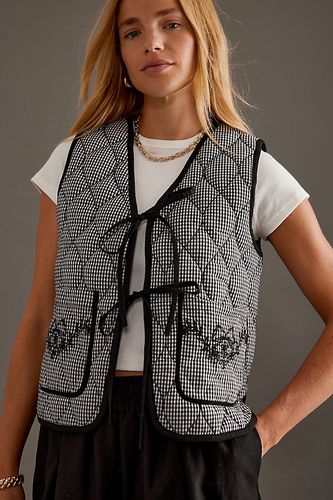Gilet Matelassé Réversible Arte taille: Uk 14 chez Anthropologie - Damson Madder - Modalova