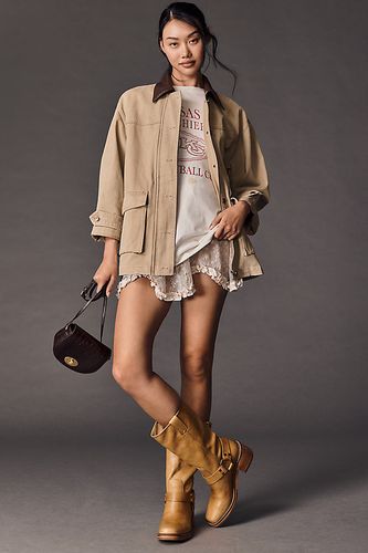 Veste de Grange à Col en Simili Cuir en Beige taille: 2XS chez Anthropologie - Pilcro - Modalova