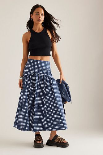 Drop-Waist Midi Skirt en Blue taille: M chez Anthropologie - Hutch - Modalova