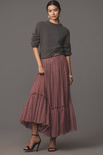 Jupe longue en tulle à volants en taille: M - By Anthropologie - Modalova
