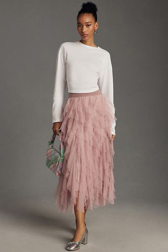 Jupe midi en tulle à volants The Chéri par Anthropologie par en taille: XS - By Anthropologie - Modalova