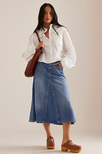 Jupe mi-longue en denim Callie en Blue taille: Uk 6 chez Anthropologie - Nobody's Child - Modalova