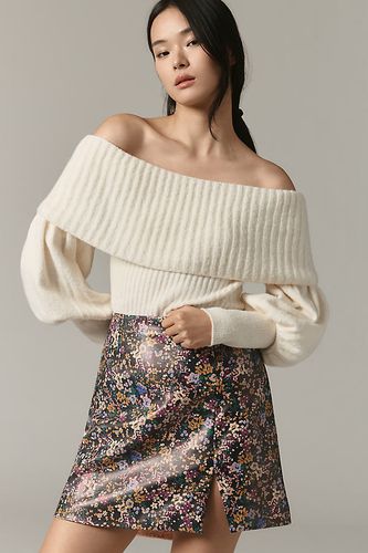 Mini-jupe micro fendue sur le côté en simili cuir en taille: Uk 6 chez Anthropologie - Maeve - Modalova