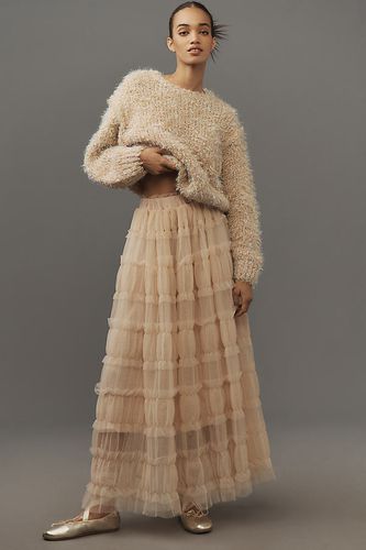 Jupe longue en tulle froncée en taille: XS - By Anthropologie - Modalova