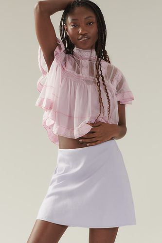 The Tilda Mini Slip Skirt: Linen Edition par en taille: XS - By Anthropologie - Modalova