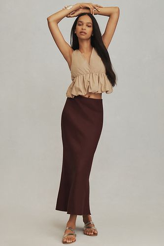 The Tilda Slip Skirt: Linen Edition par en Brown, taille: S - By Anthropologie - Modalova