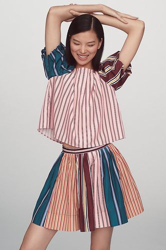 Mini Jupe Trapèze Rayée en Taffetas taille: Uk 6 chez Anthropologie - Maeve - Modalova