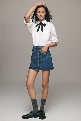 Mini Jupe en Denim avec Naud en Blue taille: Uk 6 chez Anthropologie - Maeve - Modalova