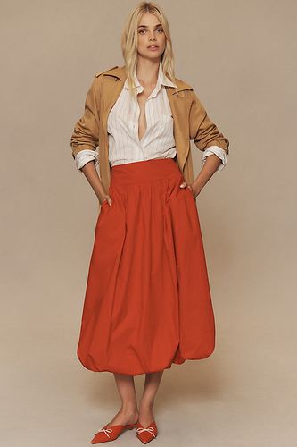 Reina Bubble-Hem Midi Skirt en Red taille: S chez Anthropologie - NIA - Modalova