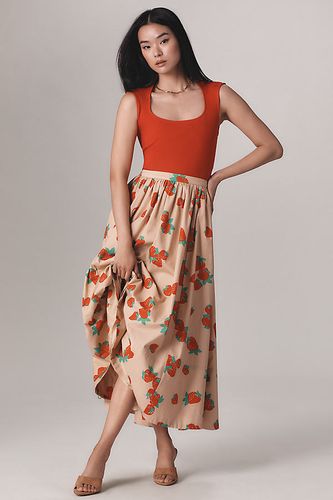 Jupe midi imprimée en popeline taille: 1 X chez Anthropologie - Maeve - Modalova
