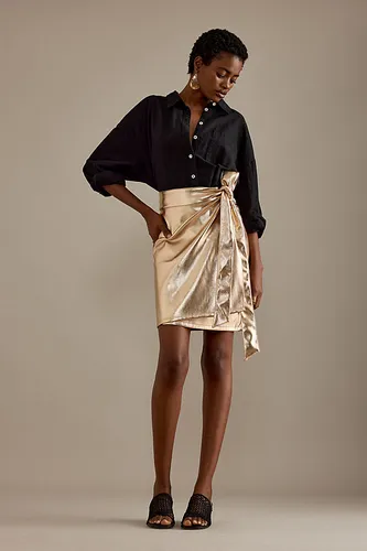 Jaspre Mini Jupe en Gold taille: Uk 6 chez Anthropologie - Never Fully Dressed - Modalova