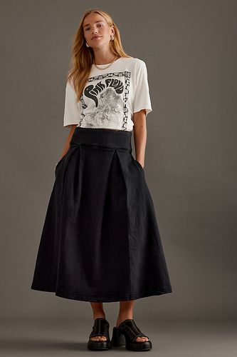 Jupe mi-longue plissée Maddie en Black taille: XS chez Anthropologie - Seventy + Mochi - Modalova