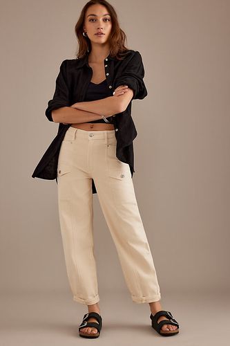 Jeans Cargo Taille Haute Alexis en Beige taille: 25 chez Anthropologie - PAIGE - Modalova