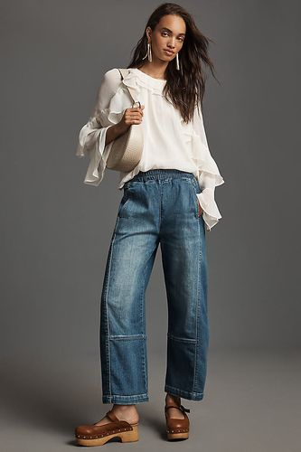 The Izzie Relaxed Pull-On Barrel Jeans by en Blue, taille: XS chez Anthropologie - Pilcro - Modalova