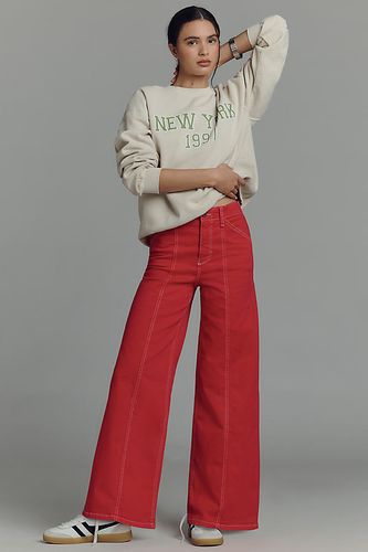 Clean-Seamed High-Rise Wide-Leg Jeans en Pink, taille: 32 chez Anthropologie - Maeve - Modalova