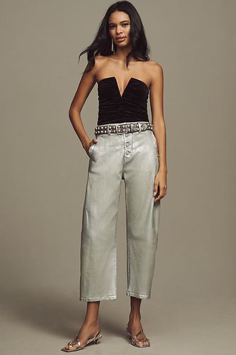 Le Jeans Barrel Taille Mi-Haute Boutonnés Devant Arin par : Édition Enduite en , taille: 26 chez Anthropologie - Pilcro - Modalova