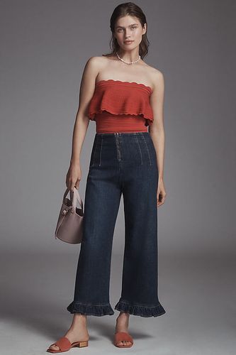 Le jean évasé raccourci à volants en denim Colette par Maeve par en , taille: 24 chez Anthropologie - The Colette Collection by Maeve - Modalova