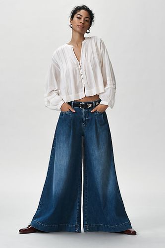 Jeans Palazzo Plissés Taille Haute Jambes Larges en Blue, taille: 23 chez Anthropologie - Pilcro - Modalova