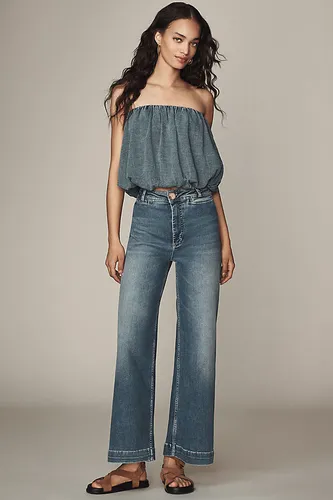 The Ettie High-Rise Full-Length Wide-Leg Jeans by Pilcro par en Blue, taille: 24 chez Anthropologie - Maeve - Modalova