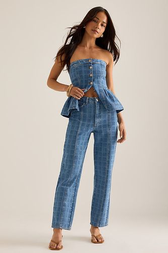 Jeans Taille Mi-Haute Tovie Laser Check en Blue, taille: Uk 6 chez Anthropologie - Damson Madder - Modalova