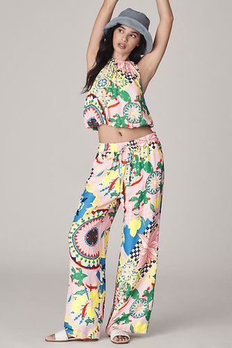 Pantalon Droit Pull-On Soyeux en Pink taille: 2XS chez Anthropologie - Maeve - Modalova