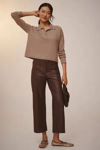 Maeve The Colette Cropped Vegan Leather Trousers par en taille: 26 chez Anthropologie - The Colette Collection by Maeve - Modalova