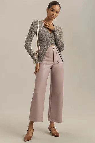 Maeve The Colette Cropped Vegan Leather Trousers par en taille: 25 chez Anthropologie - The Colette Collection by Maeve - Modalova