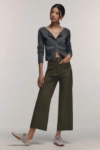 The Colette Cropped Wide-Leg Trousers by Maeve par en Green taille: 25 chez Anthropologie - The Colette Collection by Maeve - Modalova